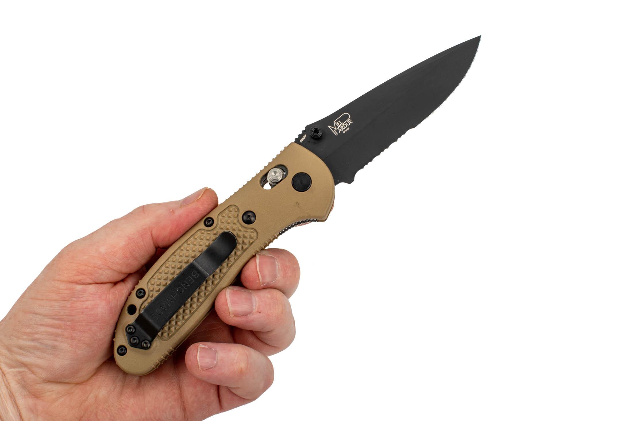 Benchmade Griptillian Folding Knife 3.45" Drop Point Blade Serrated